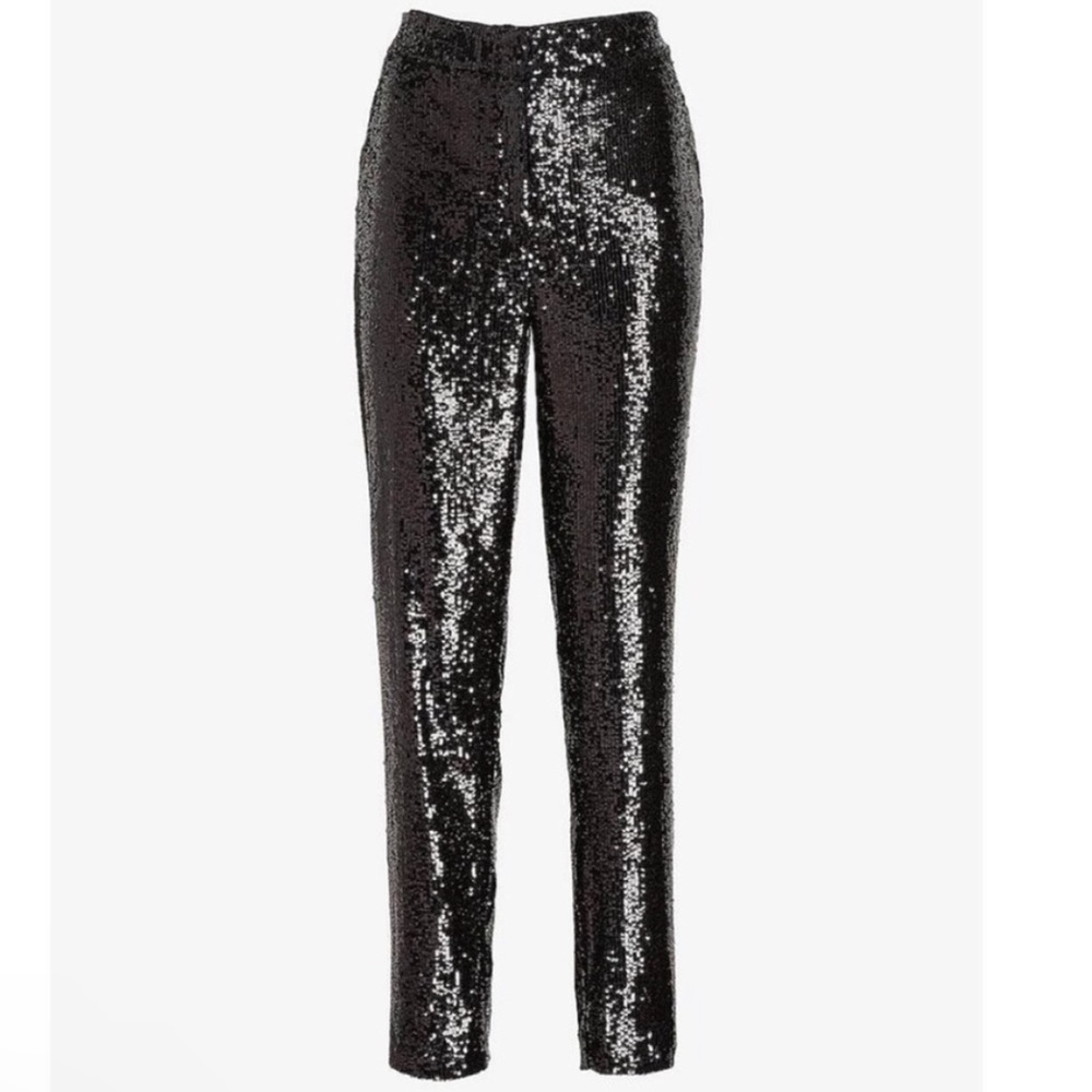 Express High Rise Sequin Black formal, party pants new with tags